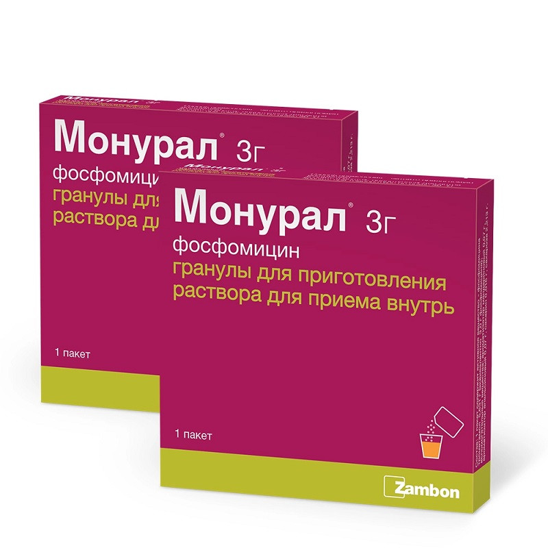 Монурал гранулы для приема внутрь 3 г 2 шт