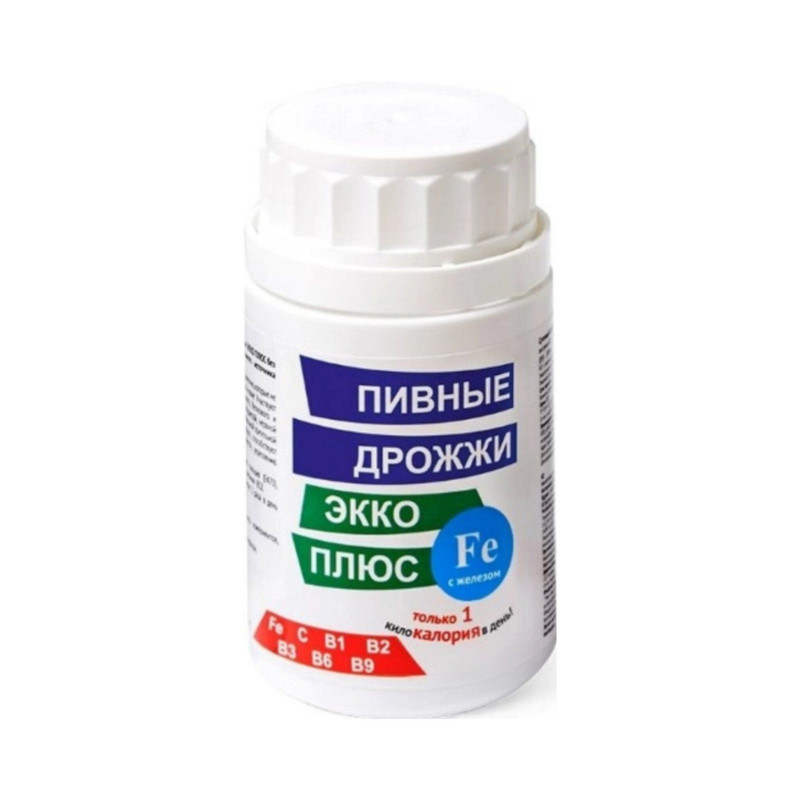 Экко-Плюс Дрожжи пивные с железом таблетки 100 шт