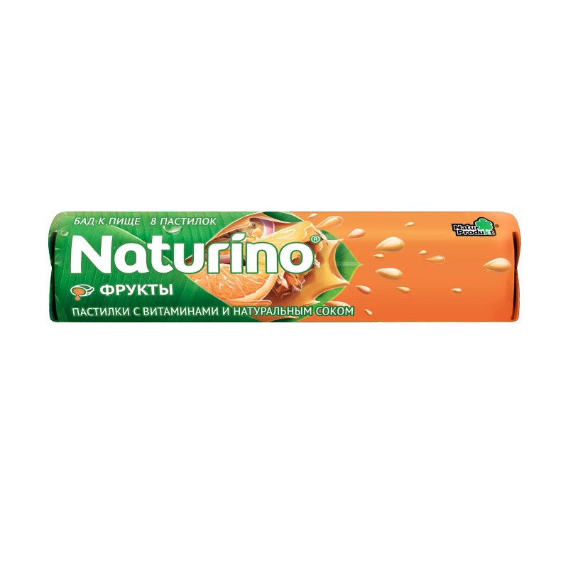 Naturino пастилки с витаминами и натуральным соком Фрукты 8 шт
