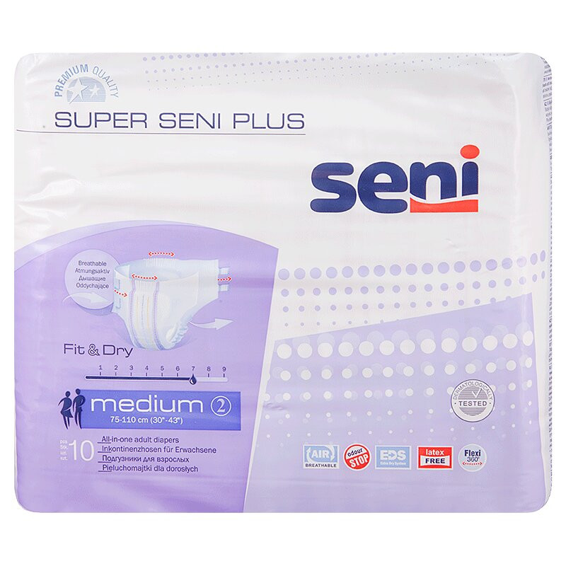 Seni Super Plus Подгузники для взрослых размер M 10 шт