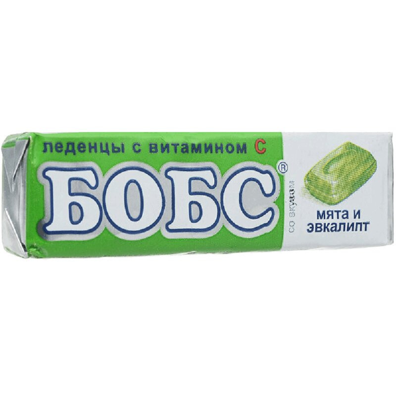 Бобс Леденцы от кашля Мята-Эвкалипт 35 г