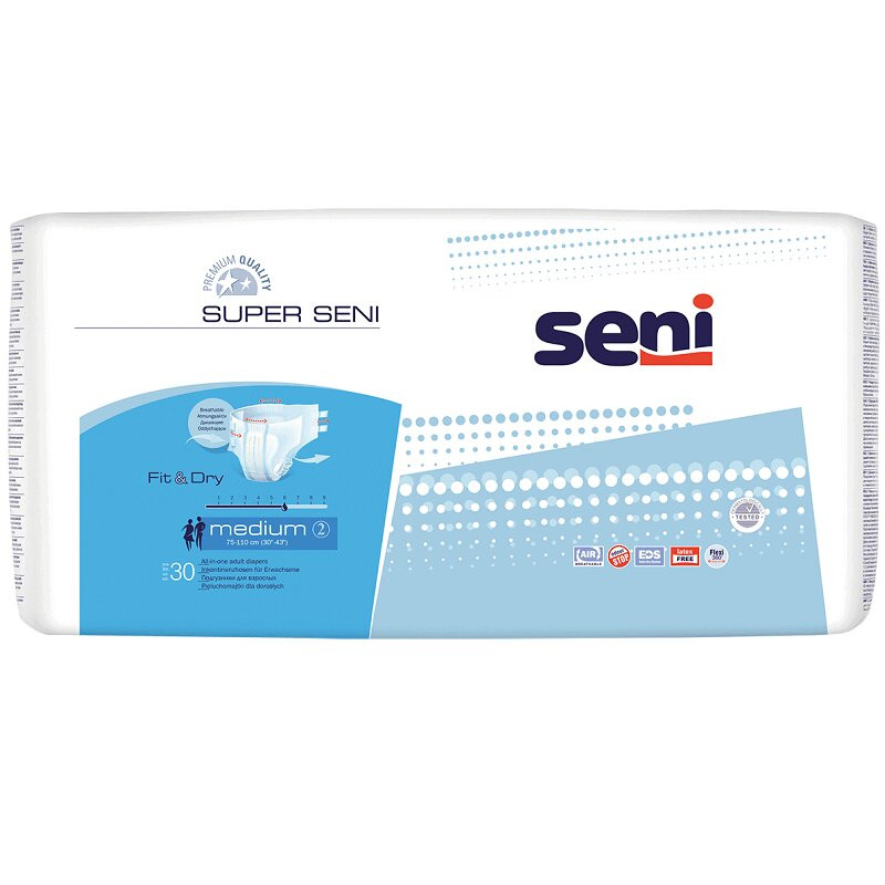 Seni Super Подгузники для взрослых размер M 30 шт