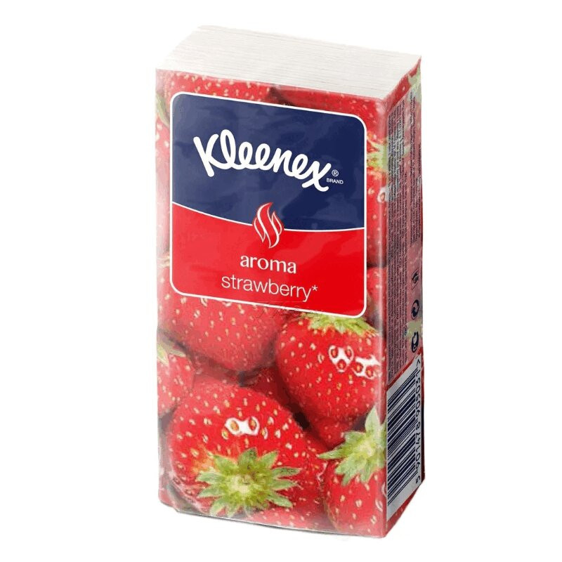 Kleenex Aroma Платки бумажные носовые Клубника 10 шт