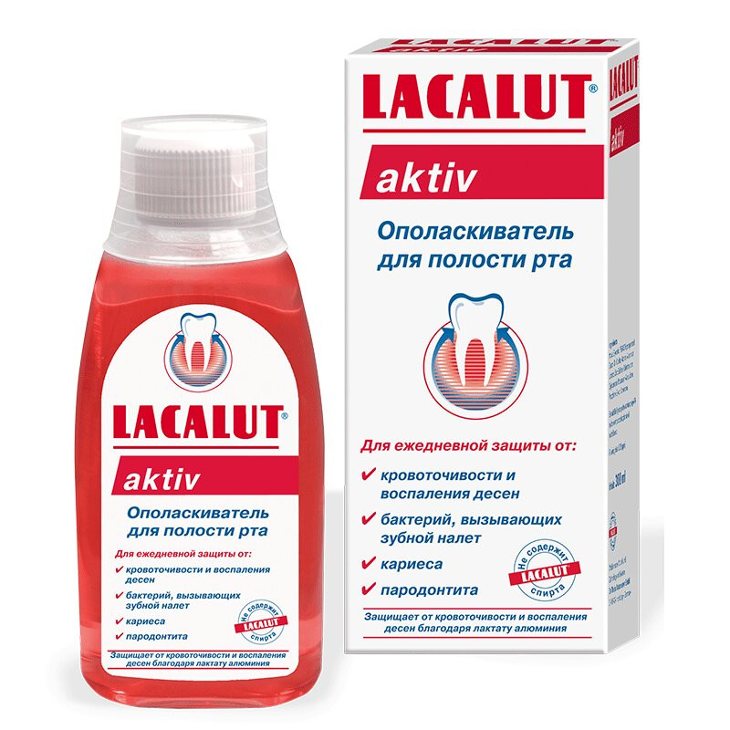 Lacalut Aktiv Ополаскиватель для полости рта антибактериальный 300 мл