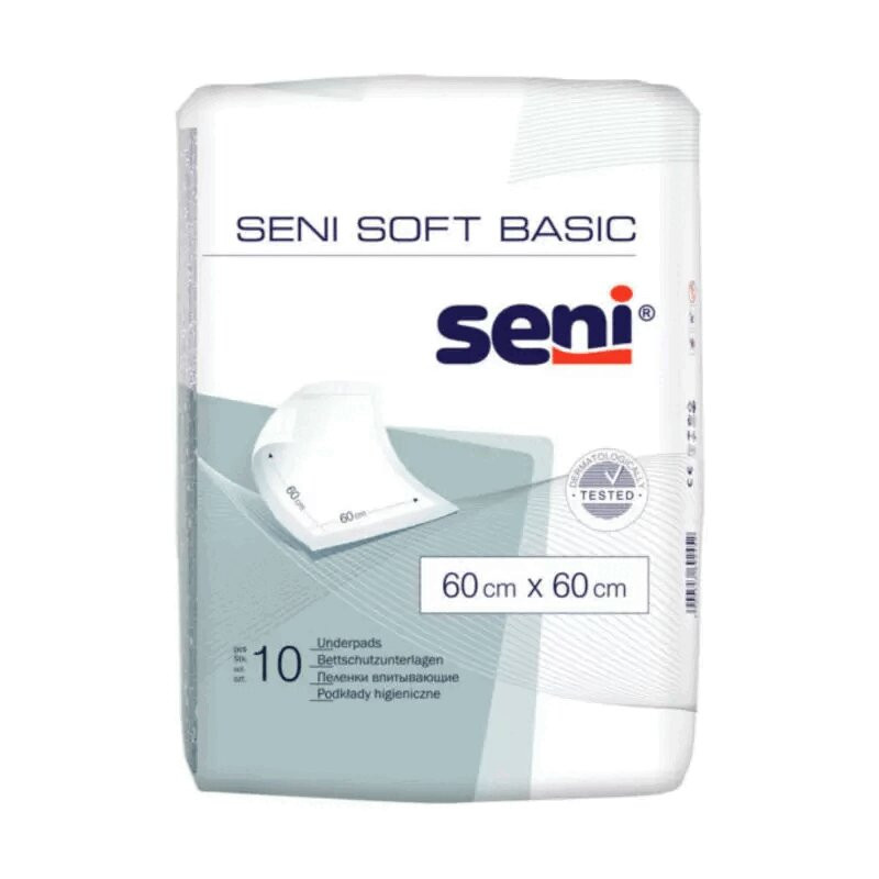 Seni Soft Basic Пеленки впитывающие одноразовые 60 см x 60 см 10 шт