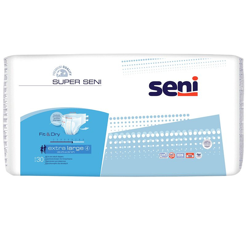 Seni Super Air Подгузники для взрослых размер XL 30 шт