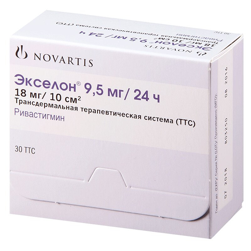 Экселон 9,5 мг/24 ч трансдермальная терапевтическая система 30 шт