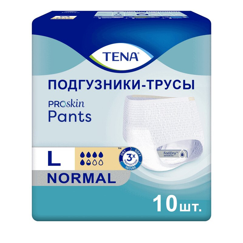 Tena Pants Normal Подгузники-трусы для взрослых размер L 10 шт