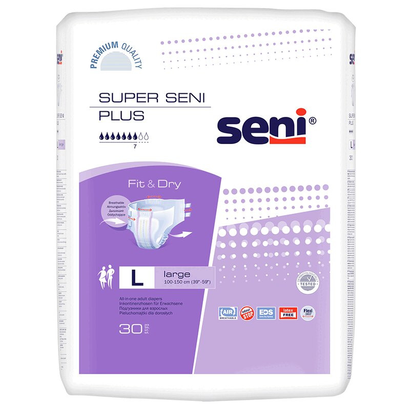 Seni Super Plus Air Подгузники для взрослых размер L 30 шт