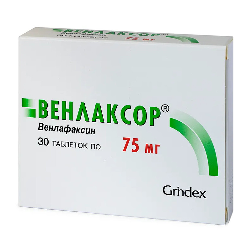 Венлаксор 75 мг таблетки 30 шт