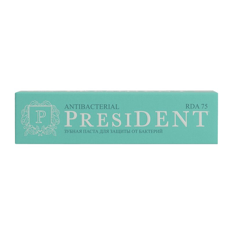 PresiDENT Antibacterial Зубная паста для защиты от бактерий 75 RDA 50 мл