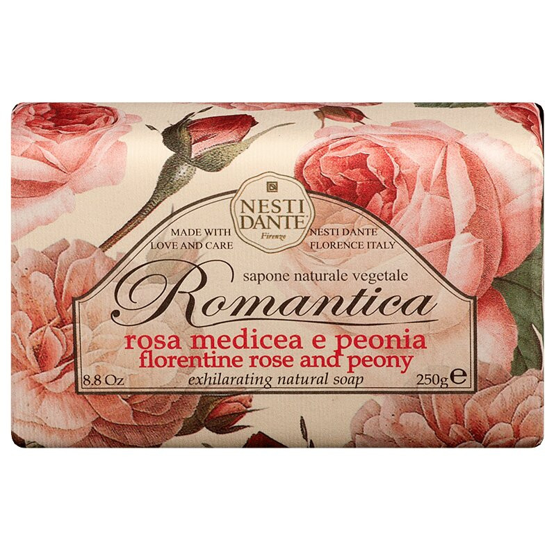 Nesti Dante Romantica Мыло парфюмированное Роза и Пион 250 г