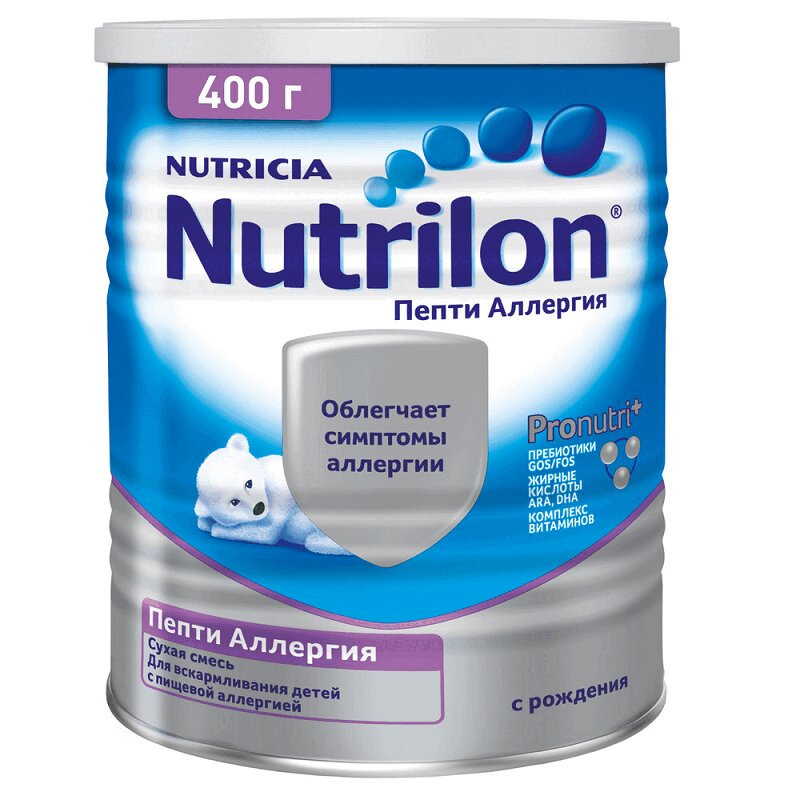 Nutrilon Пепти Аллергия смесь сухая молочная с пребиотиками 0-12 месяцев 400 г