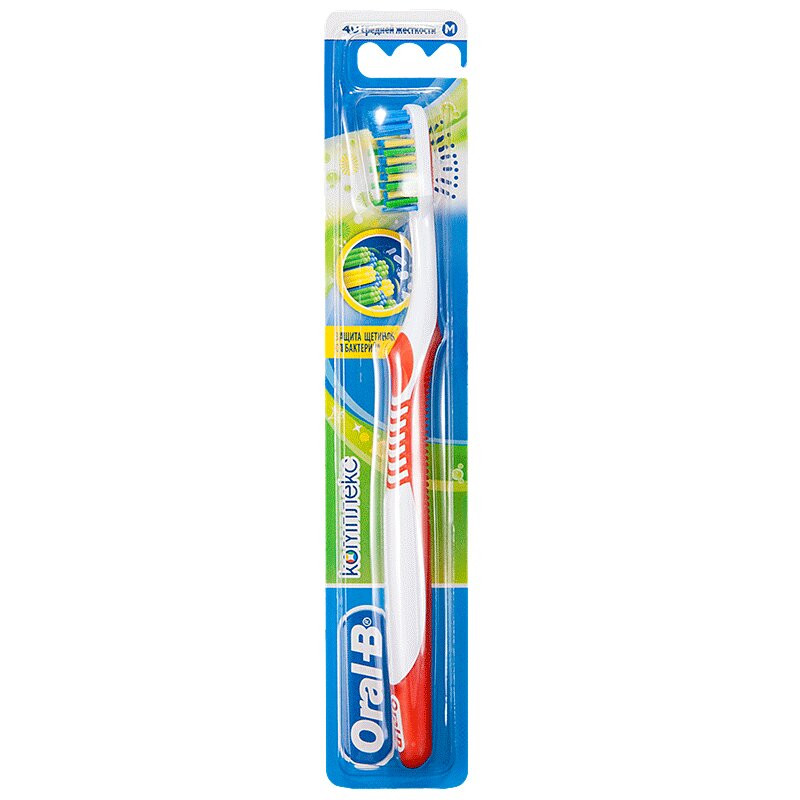 Oral-B Комплекс Зубная щетка антибактериальная Средняя жесткость