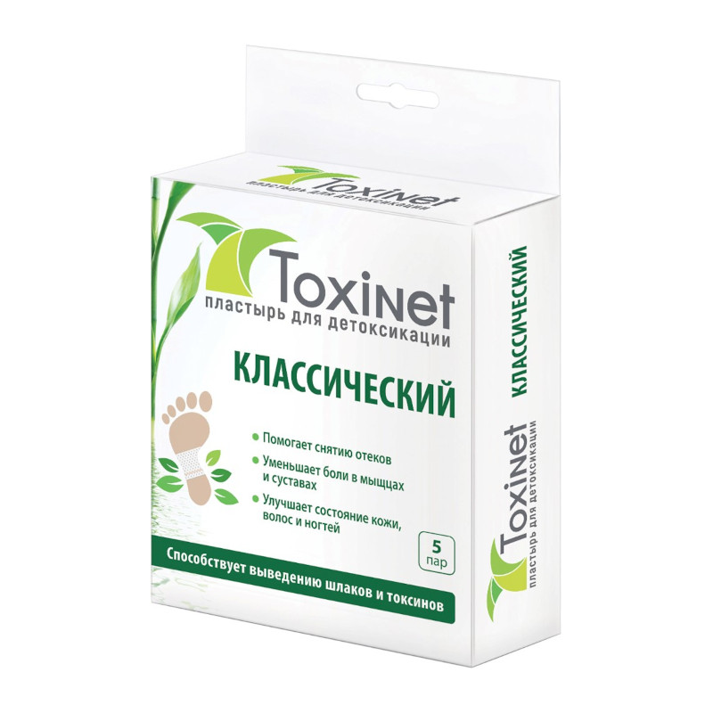 Toxinet пластырь для выведения токсинов 6 см х 8 см 10 шт