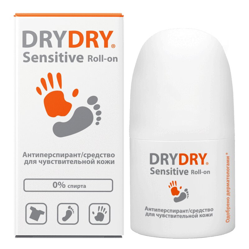 Dry Dry Sensitive Roll-on Средство от обильного потоотделения для чувствит.кожи 50 мл