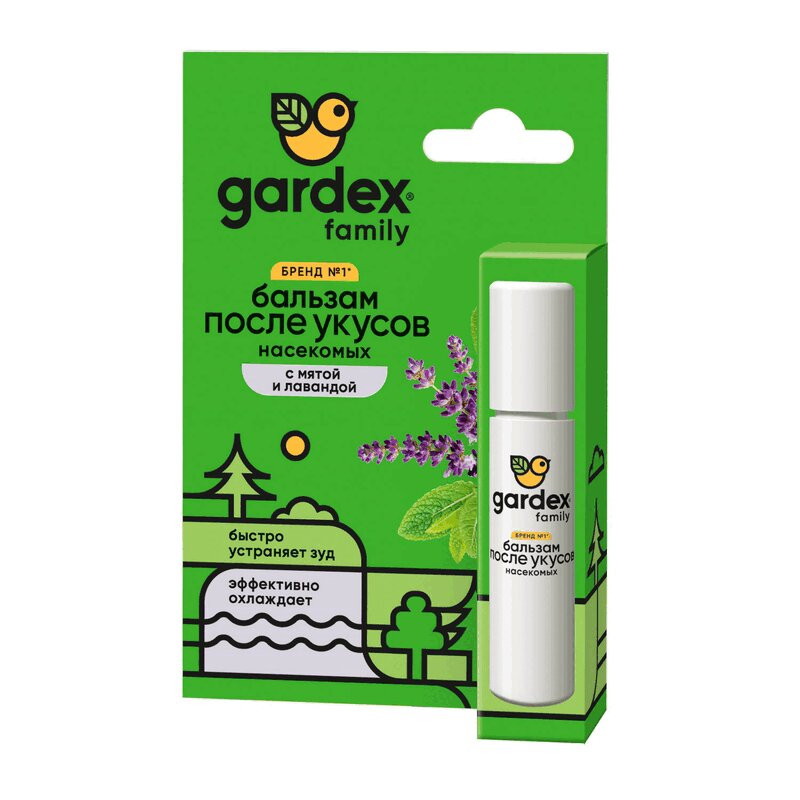 Gardex Family Бальзам после укусов насекомых роликовый 7 мл