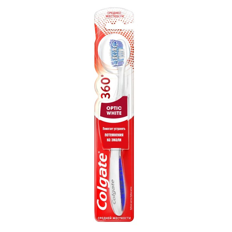 Colgate 360 Optic White Зубная щетка Средняя жесткость