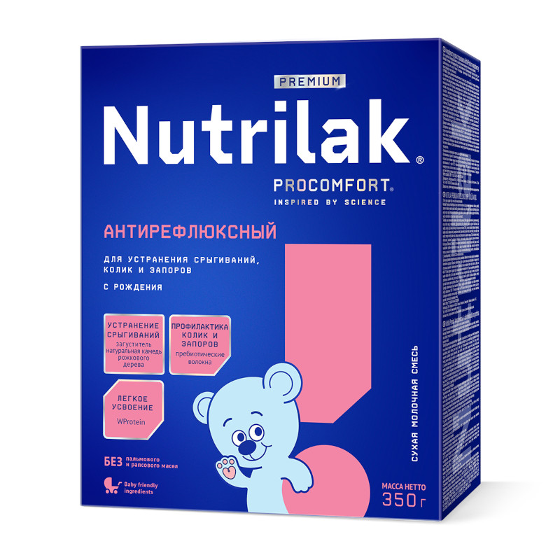 Nutrilak Антирефлюксный смесь сухая молочная для детей с 0 месяцев 350 г