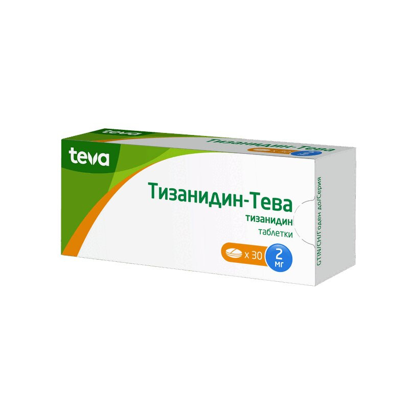 Тизанидин-Тева 2 мг таблетки 30 шт