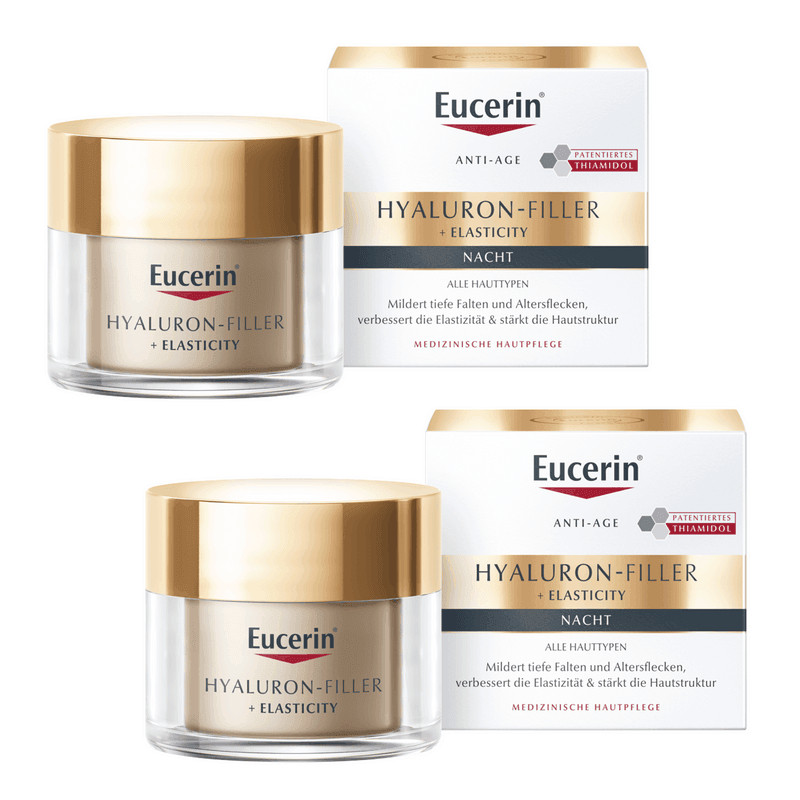 Набор 2Х Eucerin Hyaluron-Filler + Elasticity Крем для лица ночной 50 мл