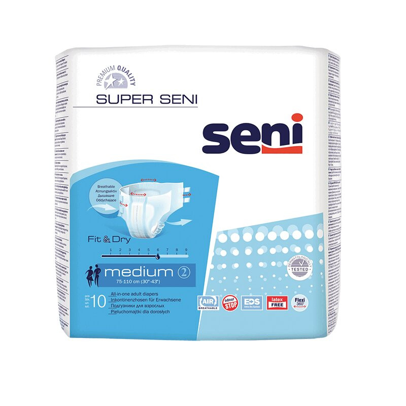 Seni Super Подгузники для взрослых размер M 10 шт