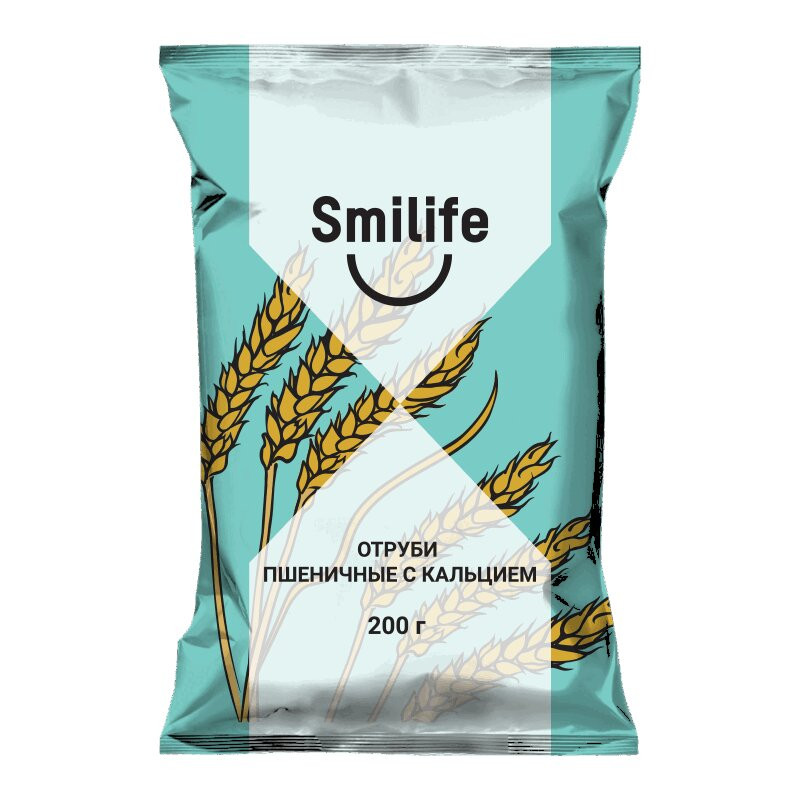 Smilife Отруби хрустящие пшеничные с кальцием 200 г