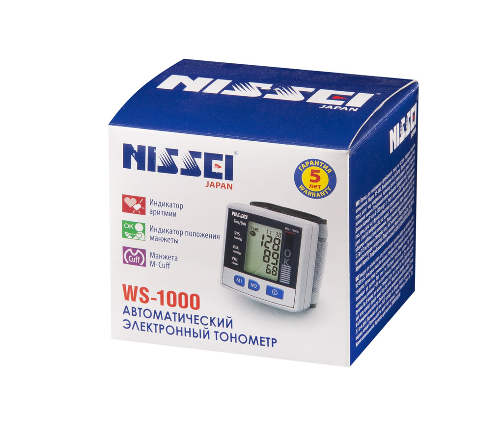 Nissei Тонометр автоматический WS-1000 на запястье