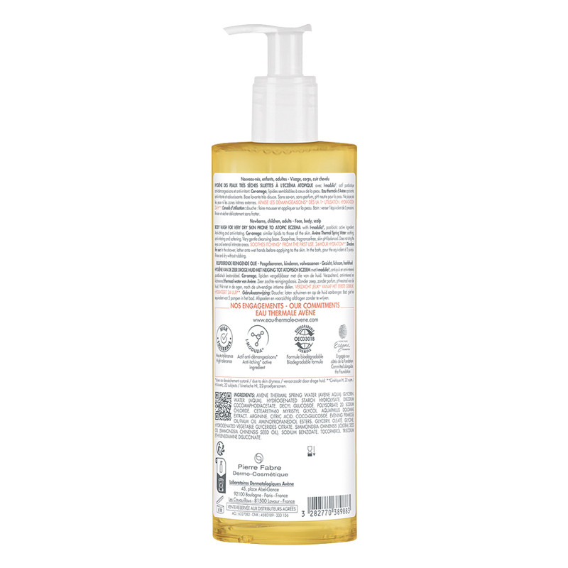 Avene XeraCalm A.D Масло очищающее для лица и тела 400 мл