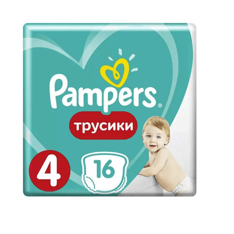 Pampers Pants Maxi 4 Подгузники-трусики детские 9-14 кг 16 шт