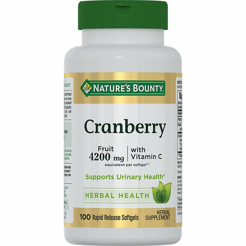 Nature's Bounty Концентрат ягод Клюквы с витамином С 4200 мг капсулы 100 шт