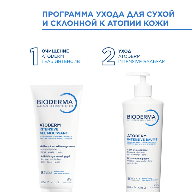 Bioderma Atoderm Гель очищающий для сухой и склонной к атопии кожи 200 мл