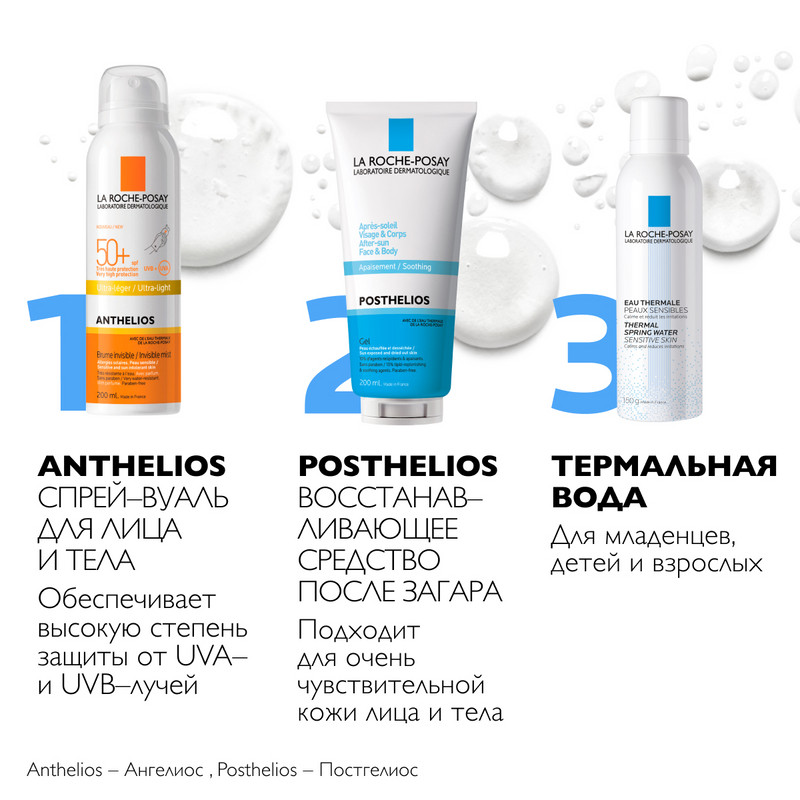 La Roche-Posay Anthelios XL Спрей-вуаль солнцезащитный для лица и тела SPF 50+ 200 мл