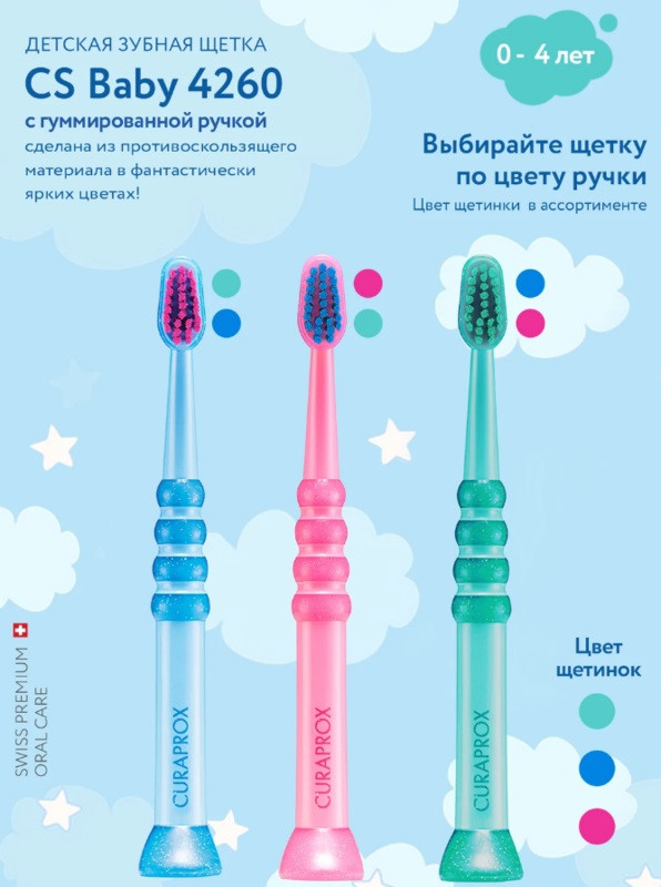 Curaprox Baby Зубная щетка для детей 0-4 лет