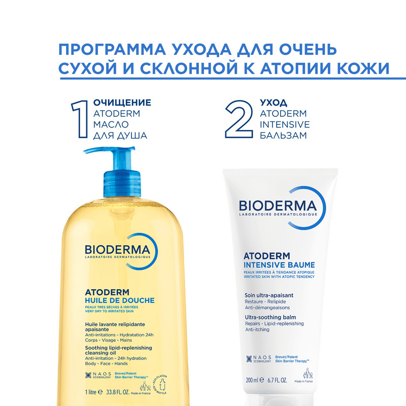 Bioderma Atoderm Бальзам для сухой кожи лица и тела 200 мл
