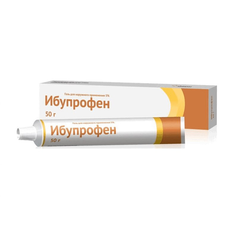 Ибупрофен 5% гель для наружного применения 50 г