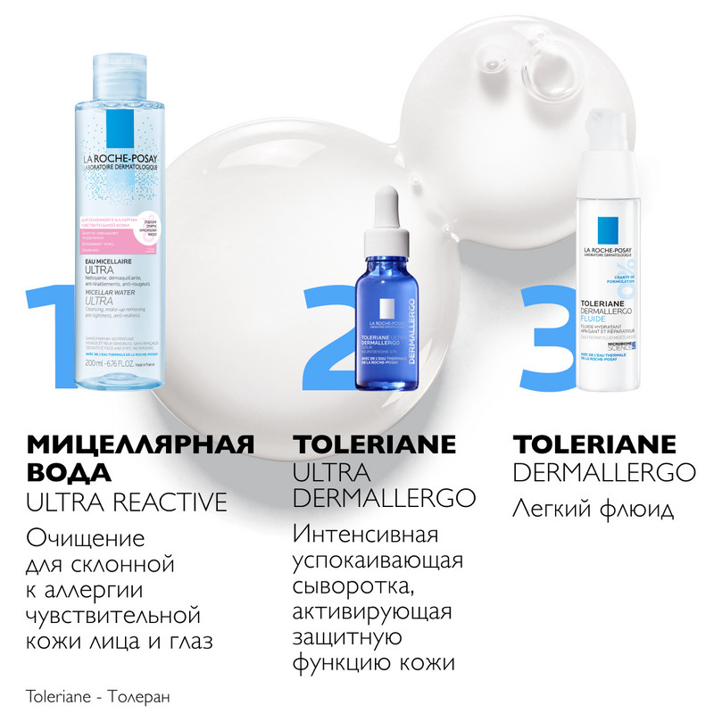 La Roche-Posay Toleriane Вода мицеллярная для чувствительной склонной к аллергии кожи 200 мл