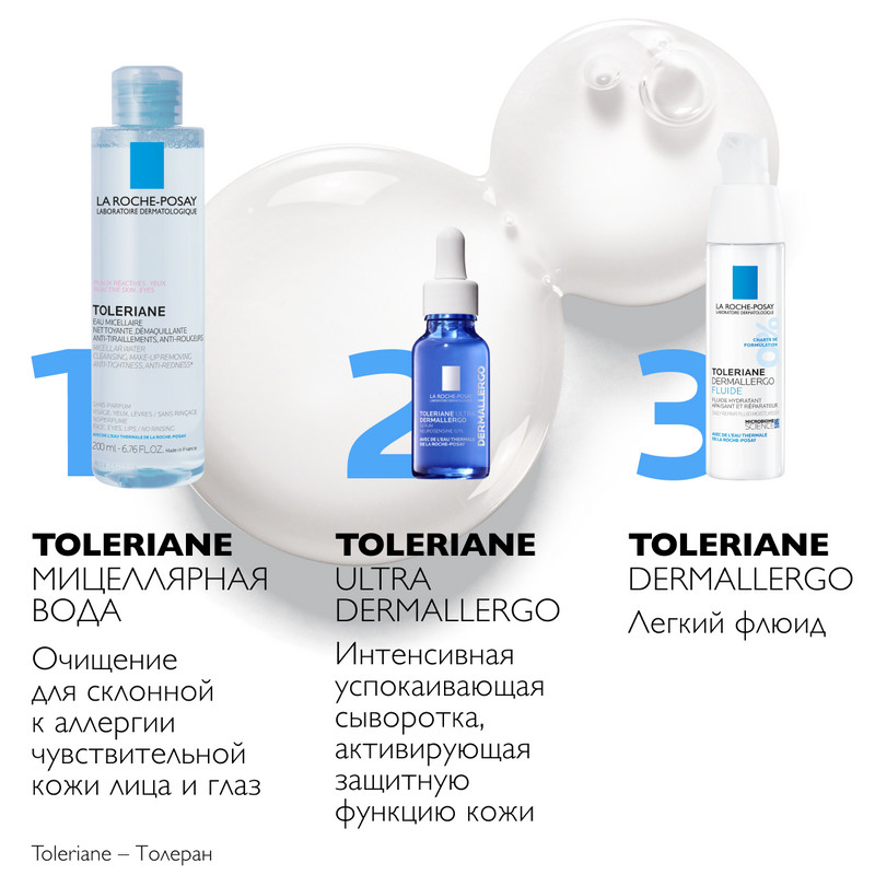 La Roche-Posay Toleriane Вода мицеллярная для чувствительной склонной к аллергии кожи 200 мл