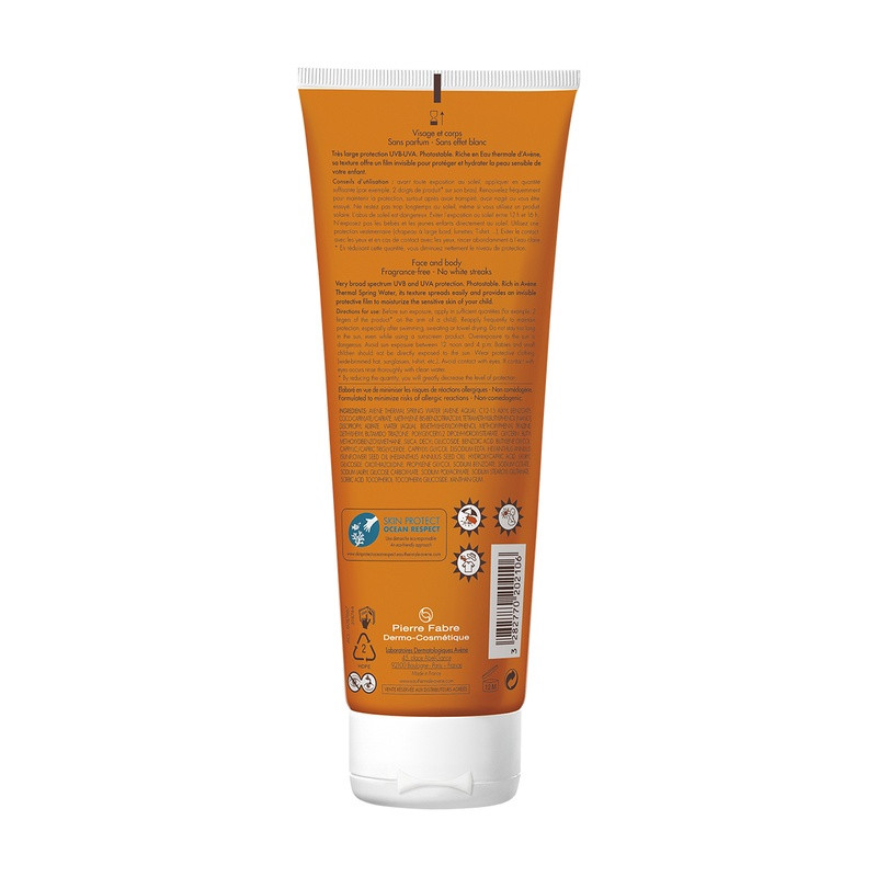 Avene Sun Молочко солнцезащитное детское SPF 50+ 250 мл