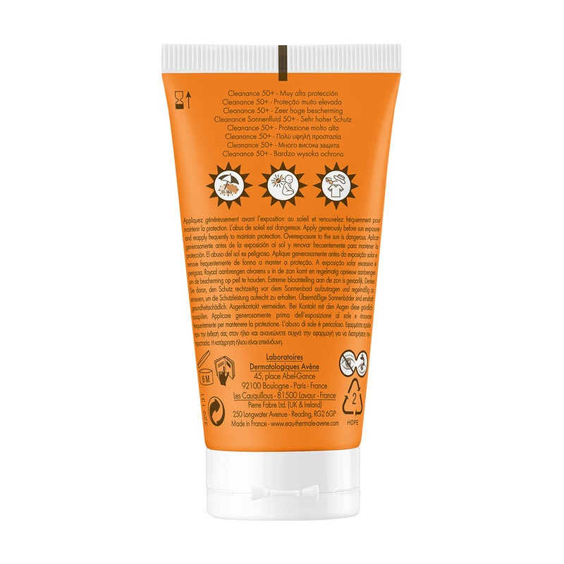 Avene Cleanance Флюид солнцезащитный для проблемной кожи лица SPF 50+ 50 мл