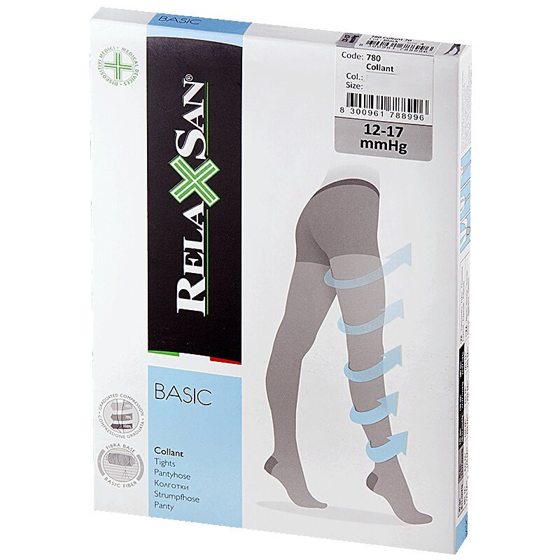 Relaxsan Basic Колготки компрессионные Collant профилактические 70 den размер 5 Черные