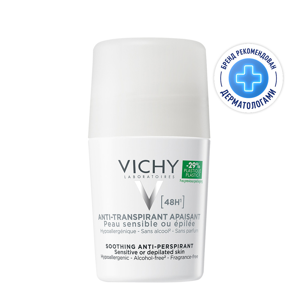 Vichy Дезодорант-антиперспирант шариковый для чувствительной кожи 48 ч 50 мл