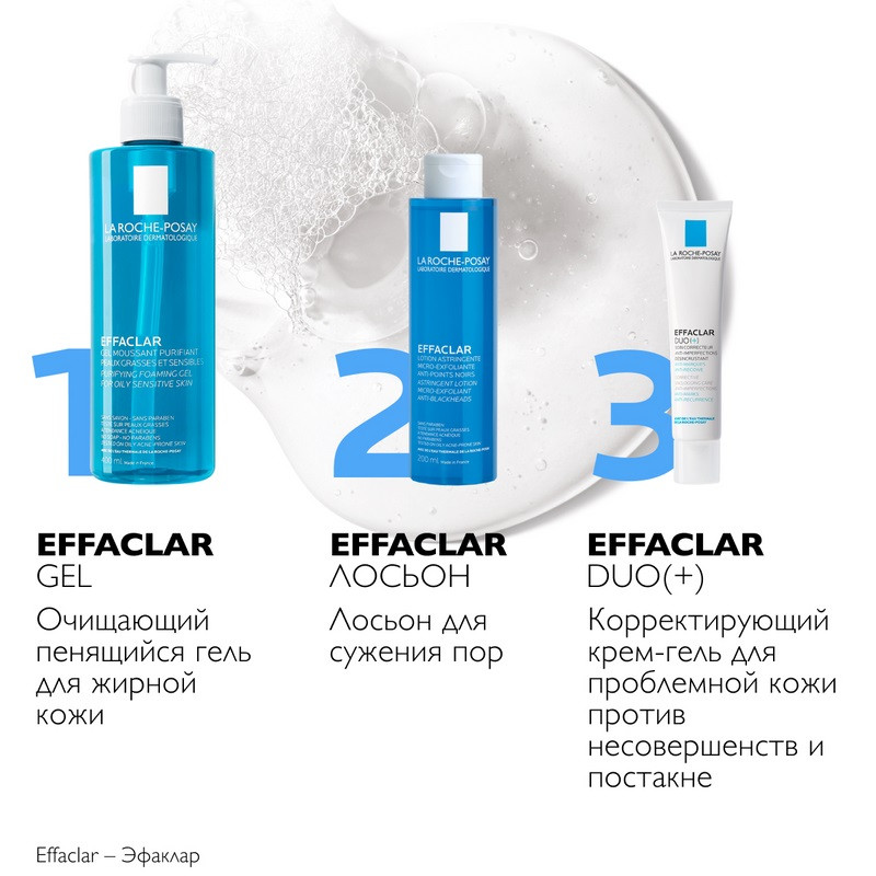 La Roche-Posay Effaclar Лосьон для лица очищающий матирующий для сужения пор 200 мл