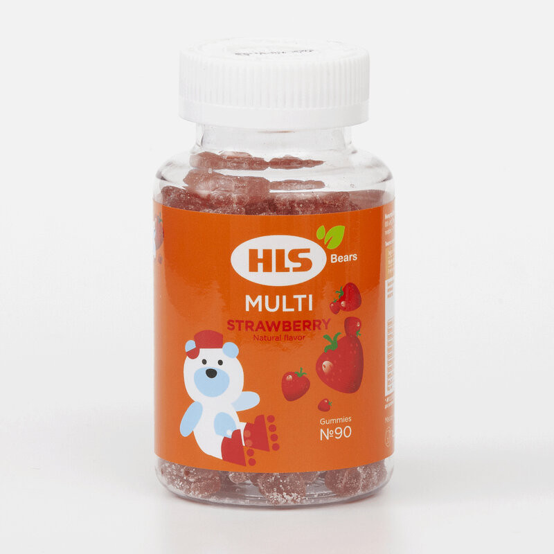 HLS Мишки Мульти пастилки жевательные Клубника 90 шт