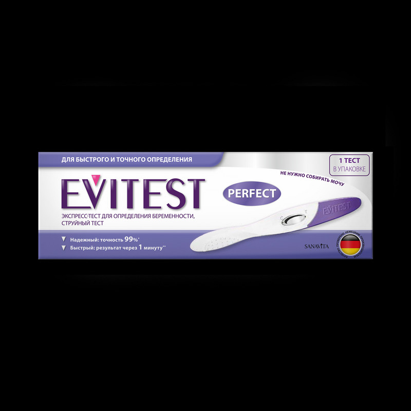 Evitest Perfeсt Тест на беременность струйный тест-кассета 1 шт