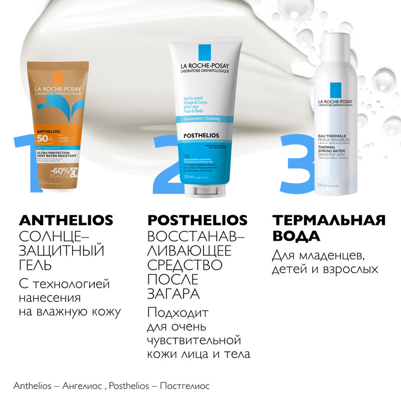 La Roche-Posay Anthelios Гель солнцезащитный на влажную кожу SPF 50+ 200 мл