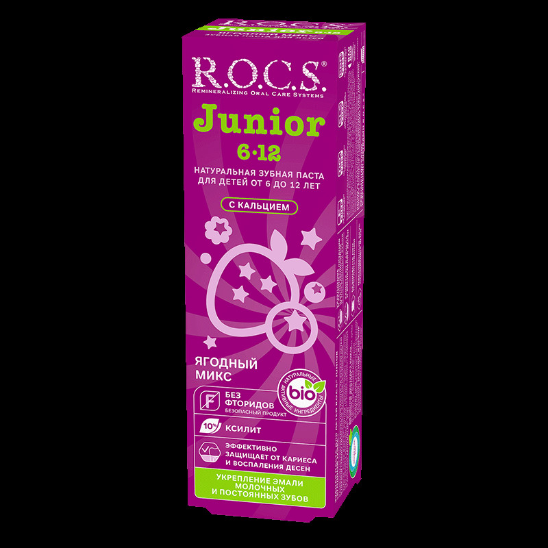 R.O.C.S. Junior Зубная паста для детей 6-12 лет Ягоды 74 г
