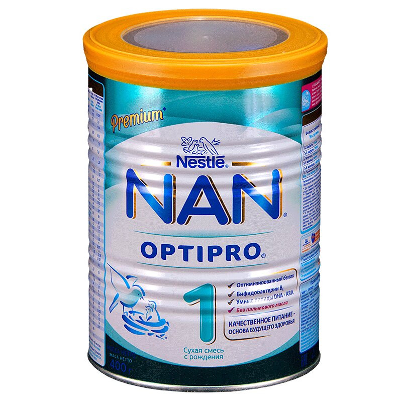 NAN 1 Optipro смесь сухая молочная 0-6 месяцев 400 г