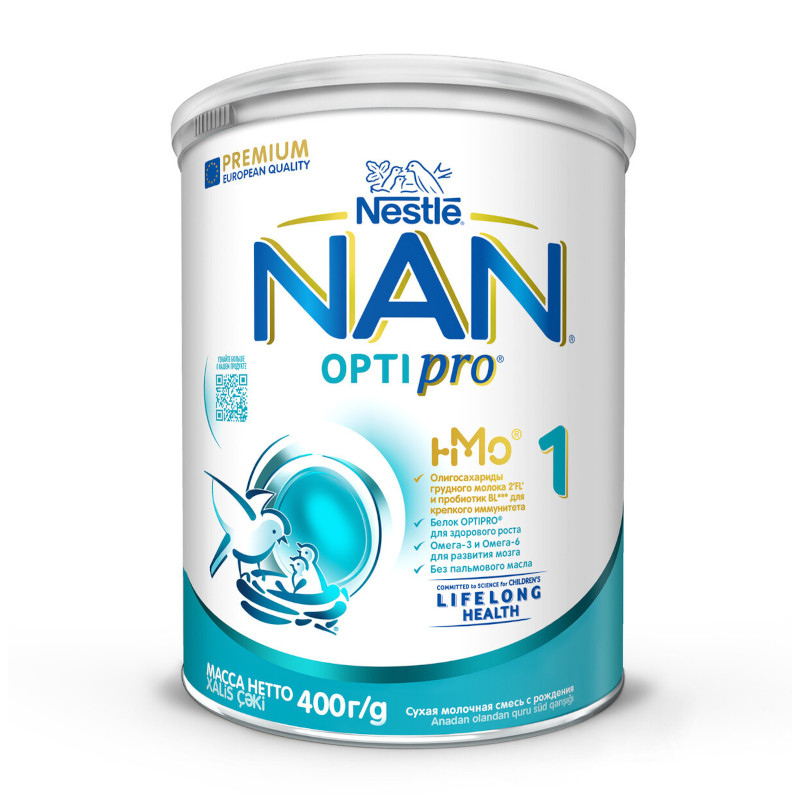 NAN 1 Optipro смесь сухая молочная 0-6 месяцев 400 г