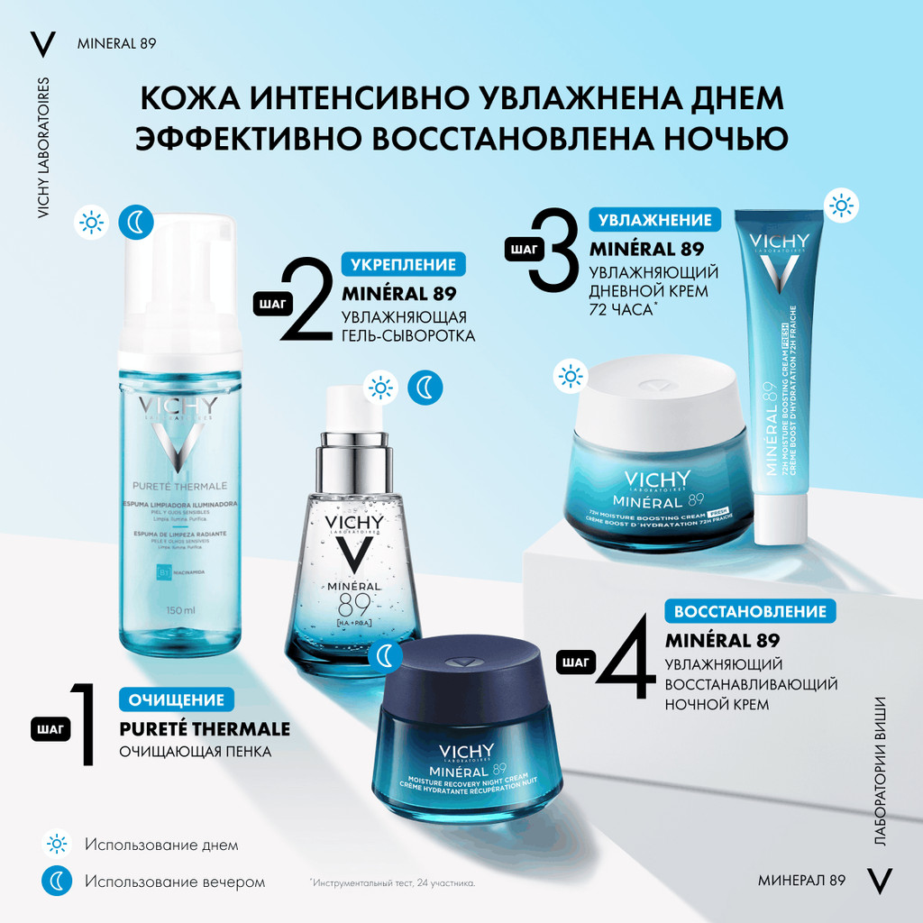 Vichy Mineral 89 Гель-сыворотка для кожи подверженной агрессивным внешним воздействиям 30 мл